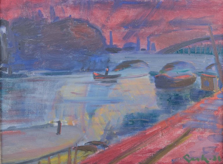 Gerhard Lundberg
svensk kunstner
“La Seine, Paris”.
Olie på lærred.