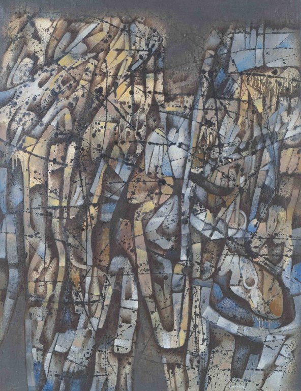 Jacques Lacomblez (f. 1934)
“Réservé aux Sirènes”.
Olie på lærred.