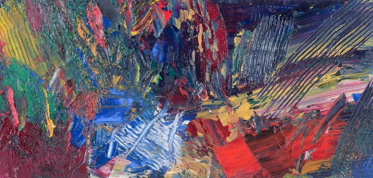 Lars Bertle (1925–)“Blandat landskap”.Oil on panel.