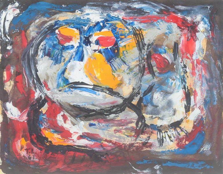 Tom Lindhardt
Komposition.
Mixed media på papir, 1968.