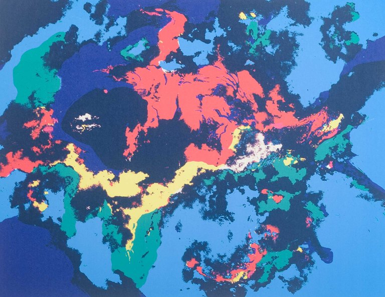 Kirsten Ernst (f. 1944)
Farvelitografi.