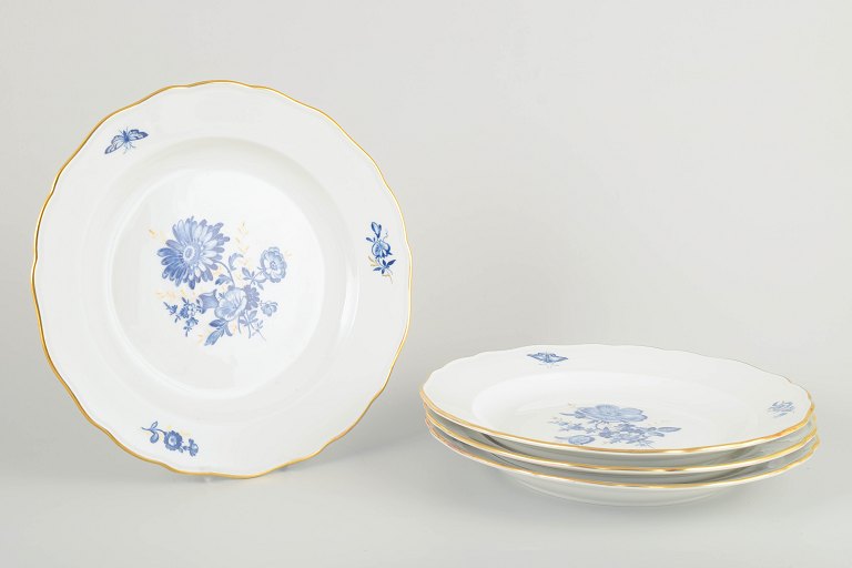 Meissen
4 middagstallerkener, tidligt 1900-tal.