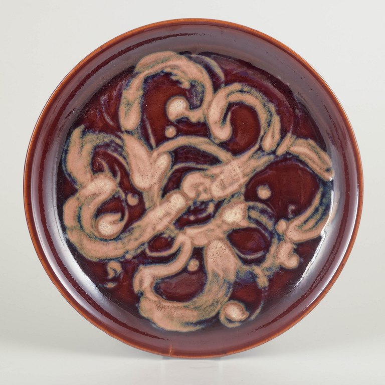 Carl-Harry Stålhane for Designhuset, Lidköping, Sweden.Large dish, 1970s.