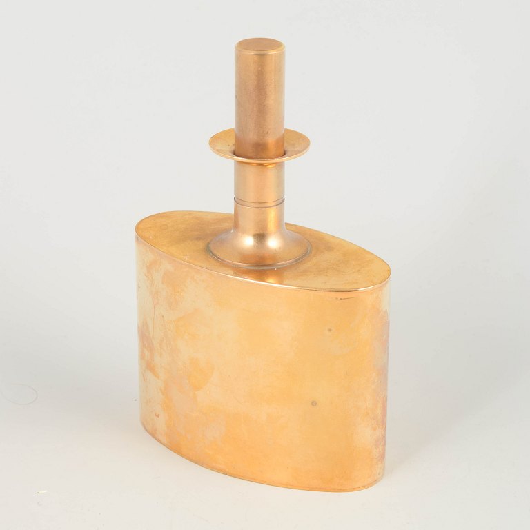 Skultuna23 karat forgyldt bladguld, messing. Lommelærke, 1970’erne.