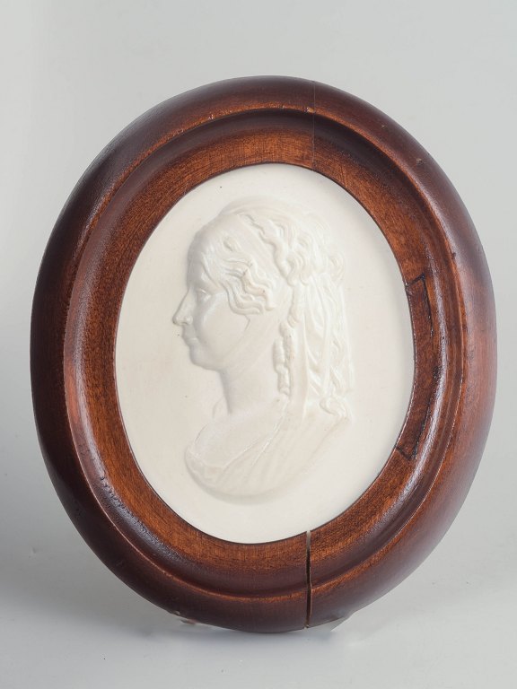 Meissen Biscuit plakette, ca. 1970’erne.