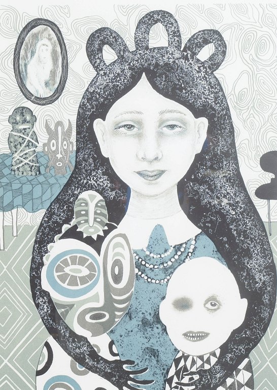 Julie Nord, farvelitografi, dansk billedkunstner.