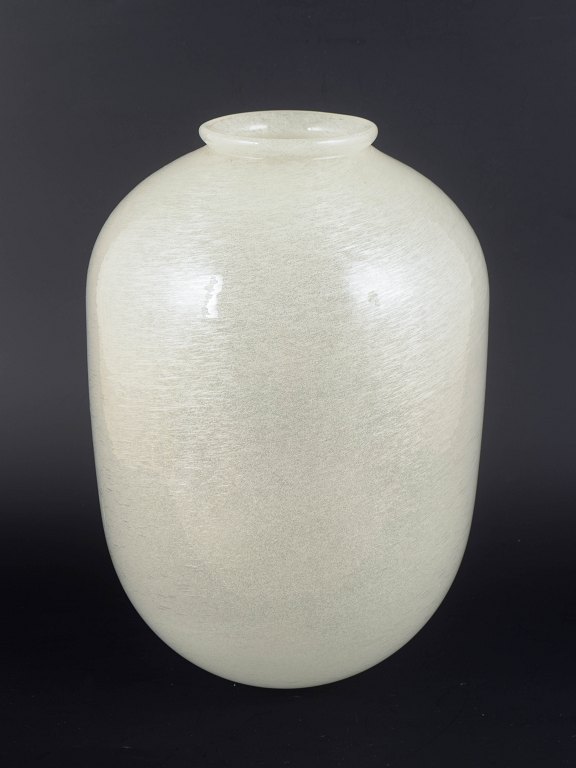 European studio glass, very large vase.