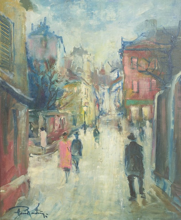 Poul Kastrup, olie på lærred, dansk kunstner.