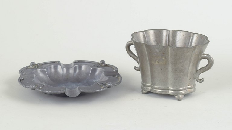 Just Andersen, vase og fad.