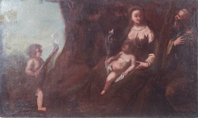 Flamsk skole, religiøst motiv, Old Master.