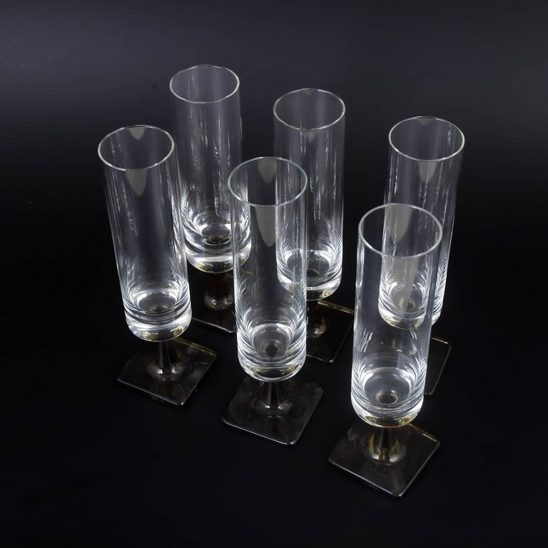 George Butler Jensen for Rosenthal, sæt af seks champagneglas.