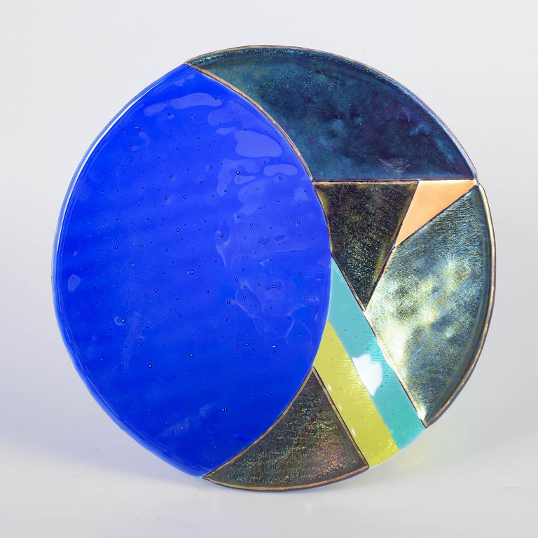 Helen Gibson, unikt kunstglasfad "Mosaik".