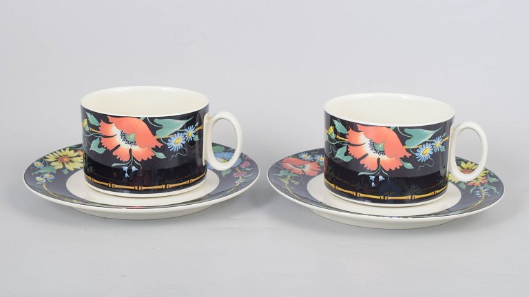 Villeroy & Boch "Xenia", sæt af to tekopper med underkopper.