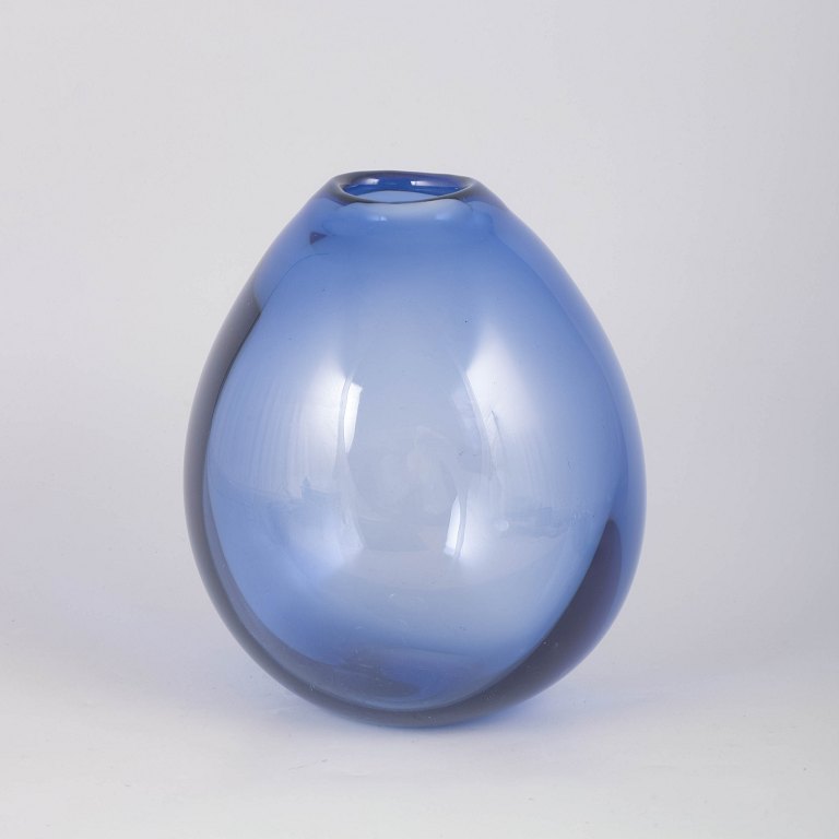 Per Lütken for Holmegaard, stor "Dråbe" kunstglasvase.