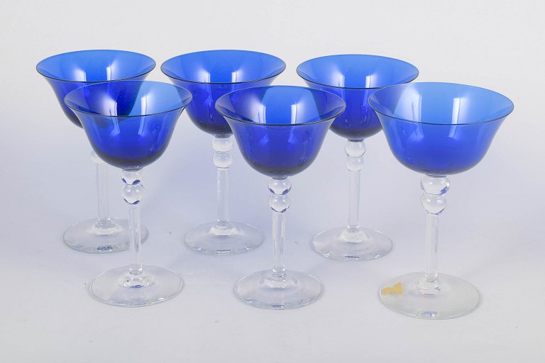 Monica Bratt for Gullaskruf, set of six wine glasses.