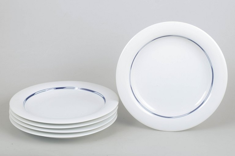 Royal Copenhagen, set of five large Sirius plates.